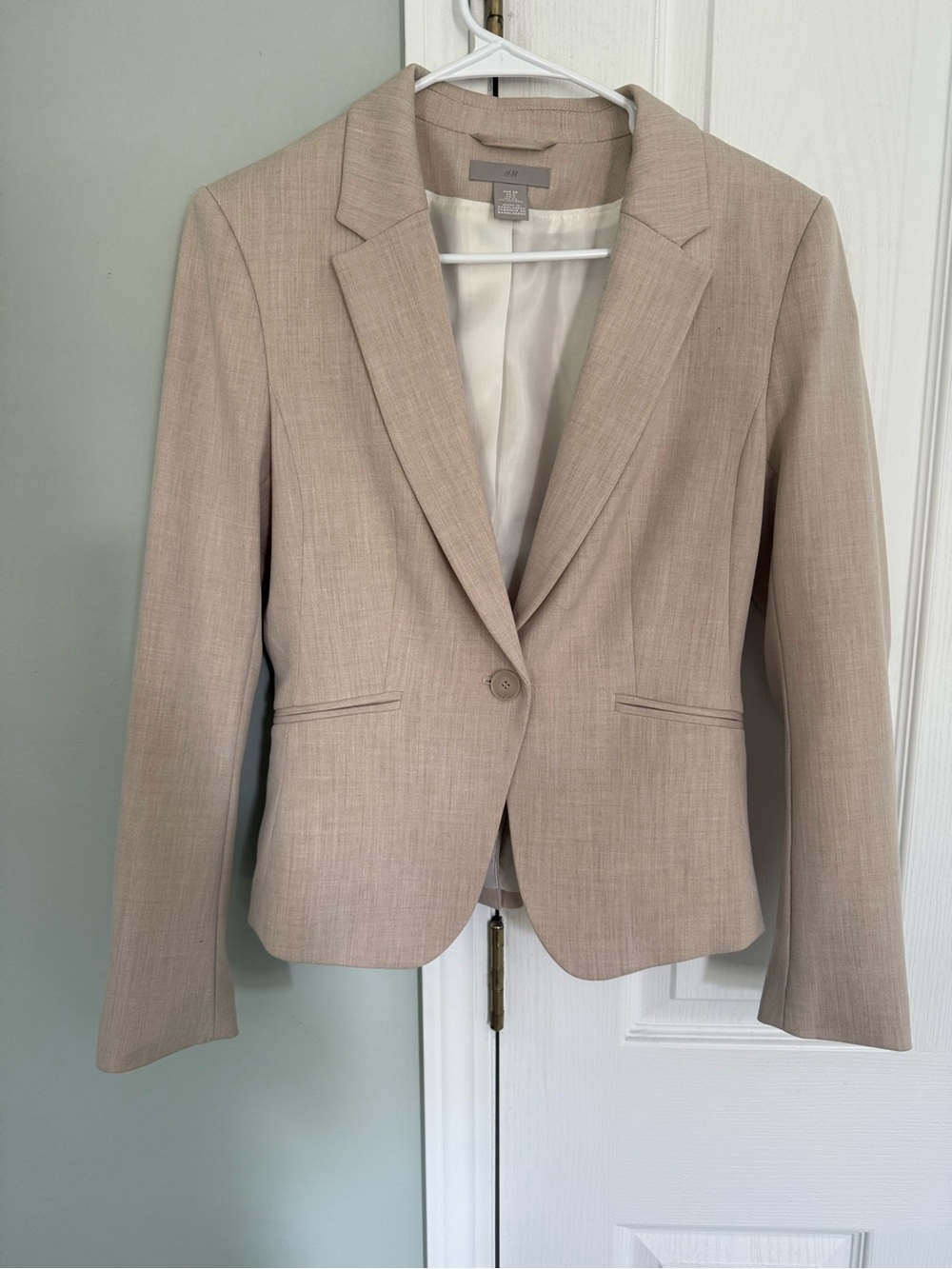H&M Women's Tailored Single-Button Blazer - Beige